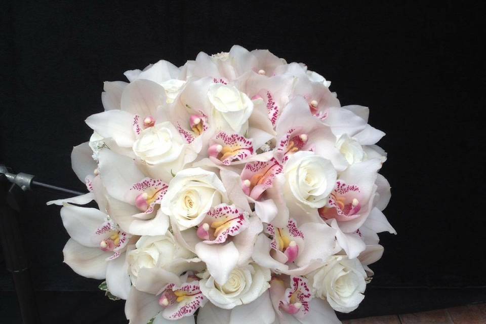 Bouquet rose e orchidee