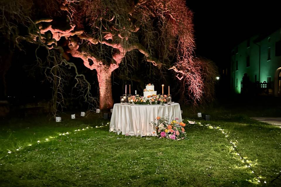 Illuminazione taglio torta