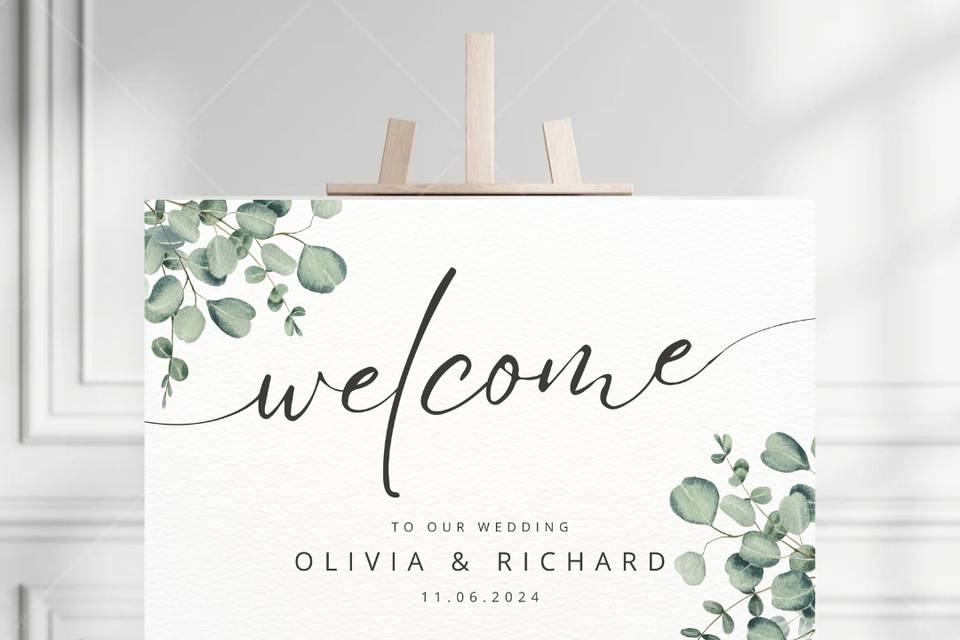 Welcome sign - inviti digitali