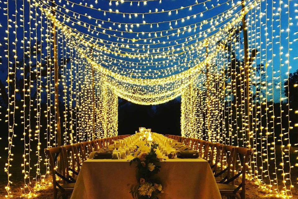 Tunnel torta wedding luminarie