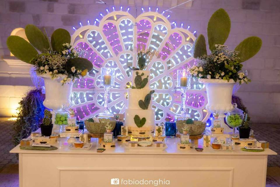 Fondale wedding luminarie