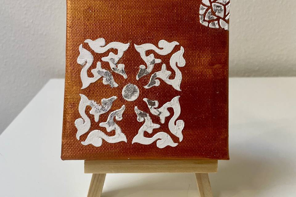 Mandala in rilievo su tela
