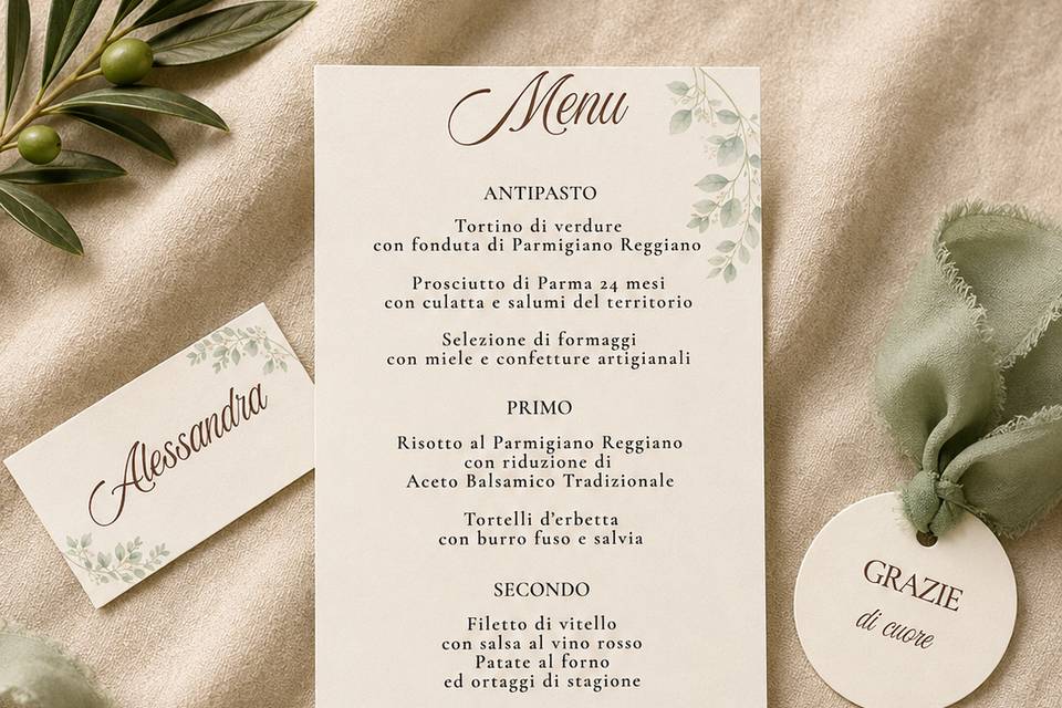 Menu- segnaposto- tag