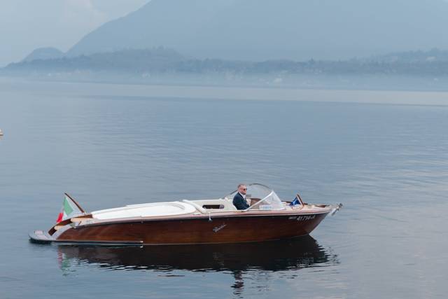 Belvedere Classic Wooden Boat on Lake Maggiore