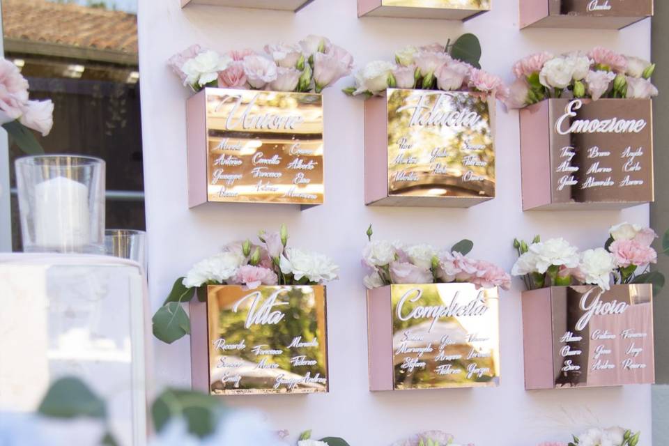 Tableau de Mariage Rose Gold