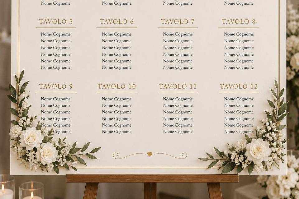 Tabellone segna posto