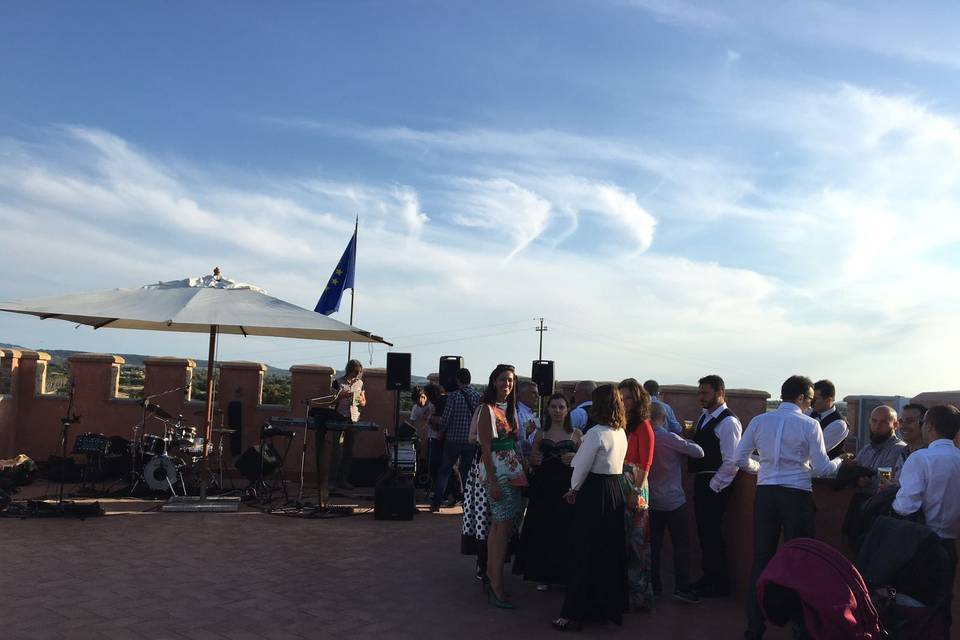 Open bar in terrazza