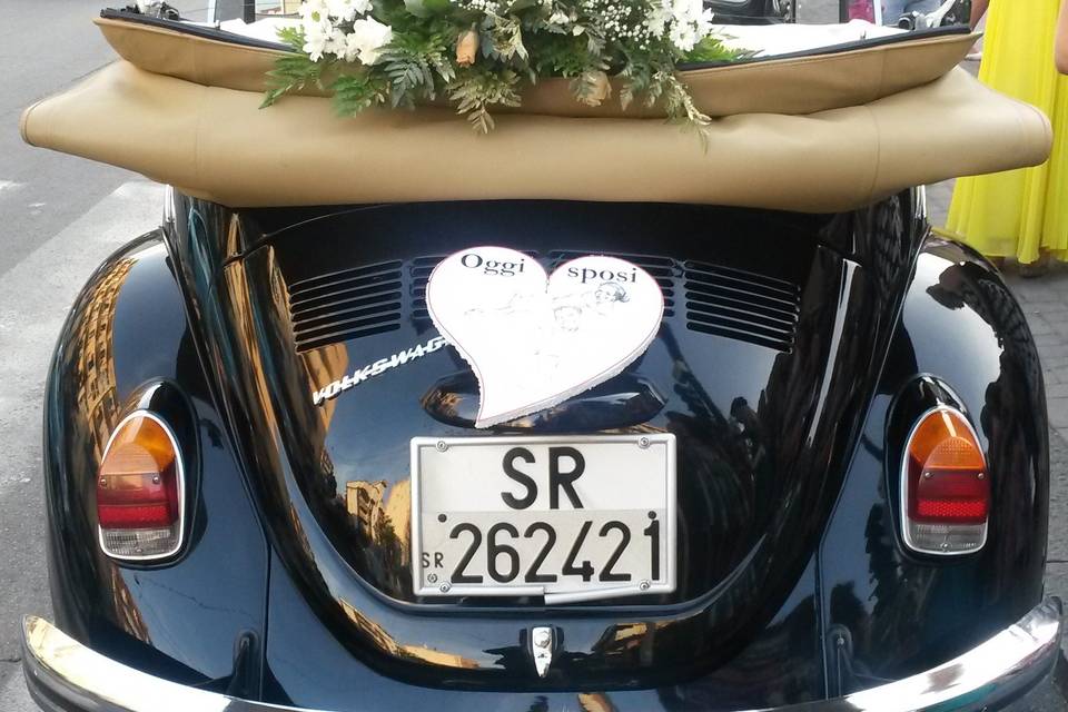 Maggie: our wedding car