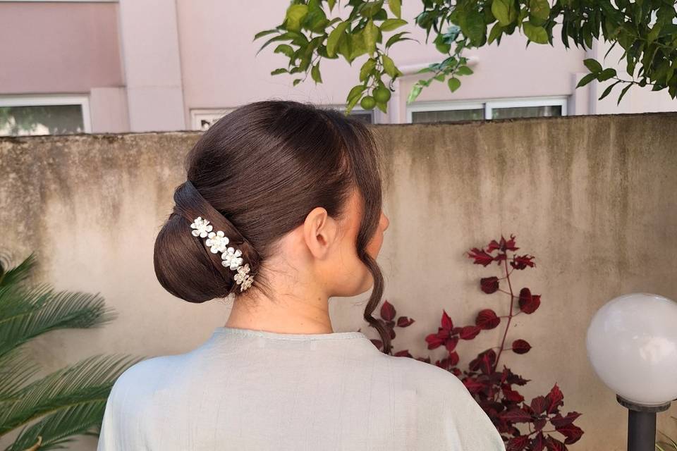 Chignon basso elegante