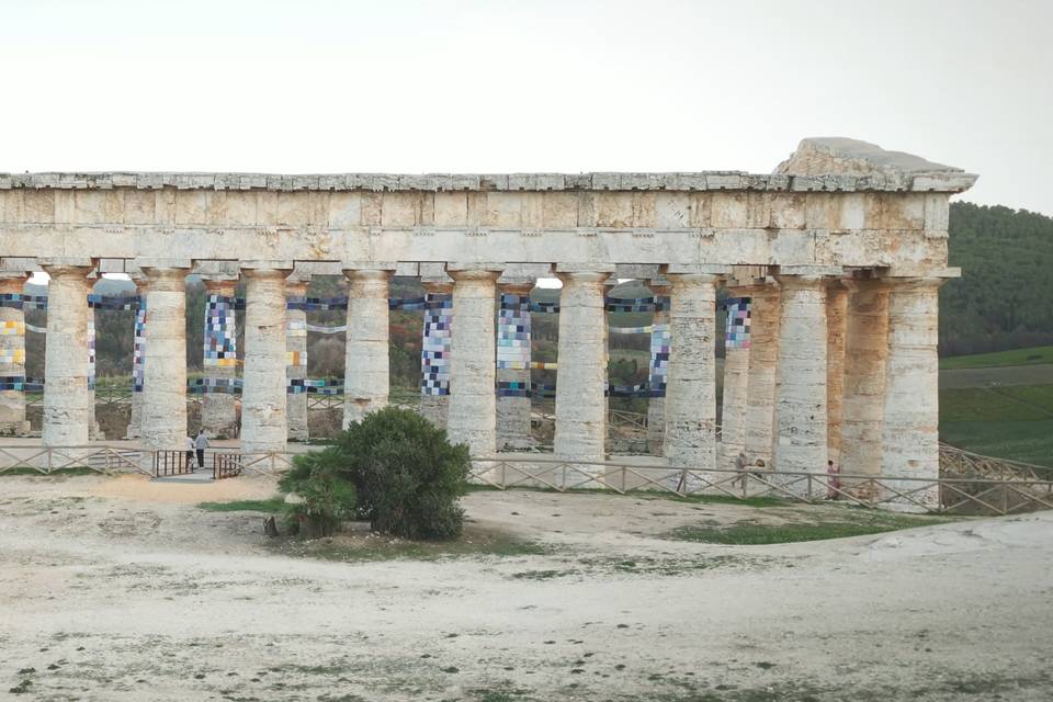 Sposi con Tempio di Segesta