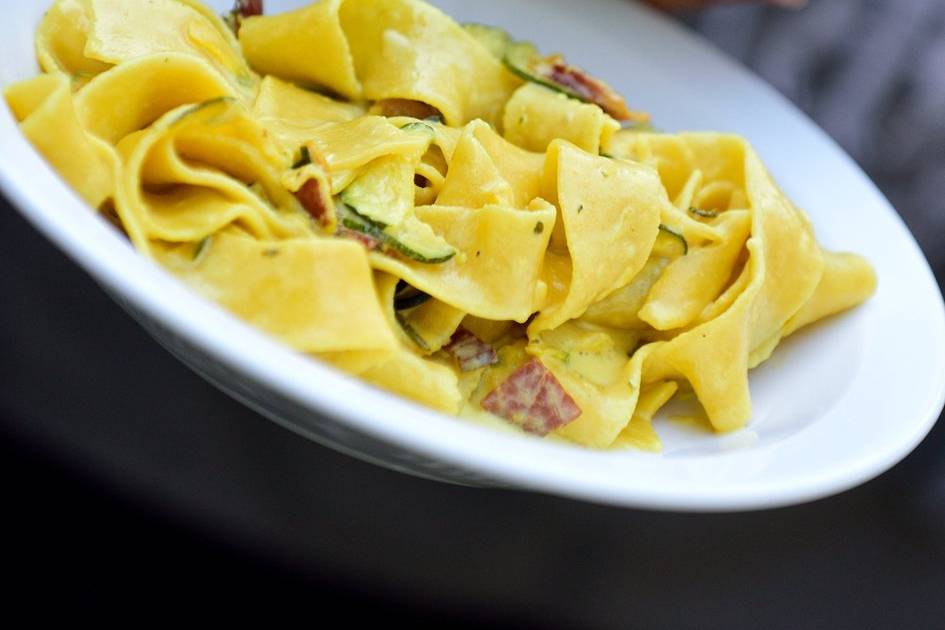 Pappardelle zucchine zafferano