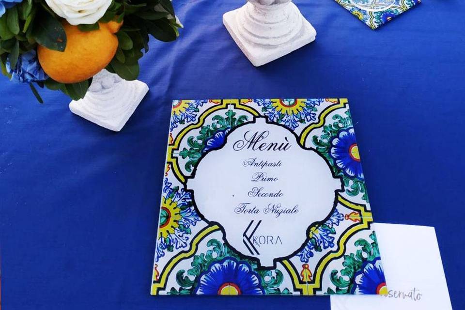 Menu nuziale