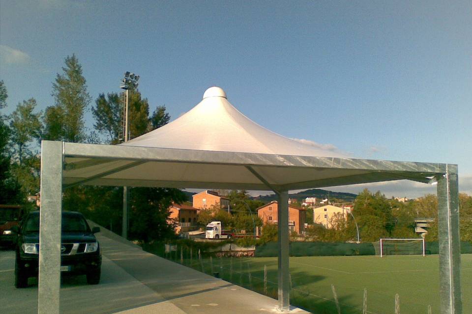 Gazebo senza coperture lateral