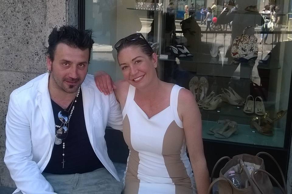 Con Tessa Gelisio (Italia 1)