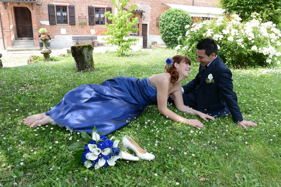 Wedding in blue