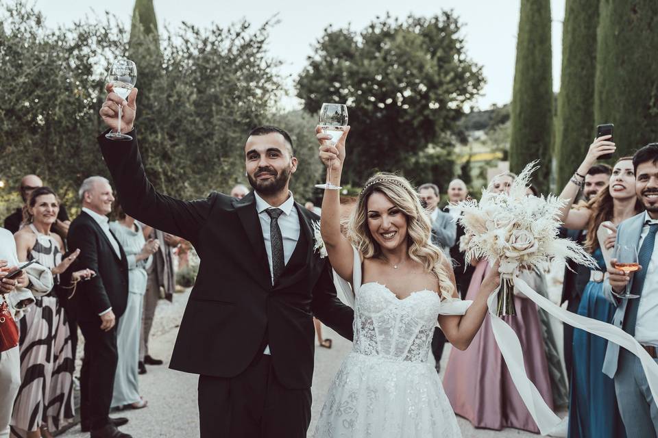 Brindisi con gli sposi