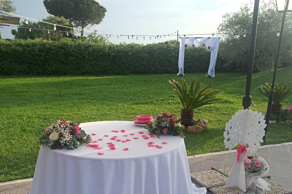 Taglio della torta esterno