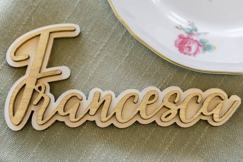 Laser cut name tridimensionale