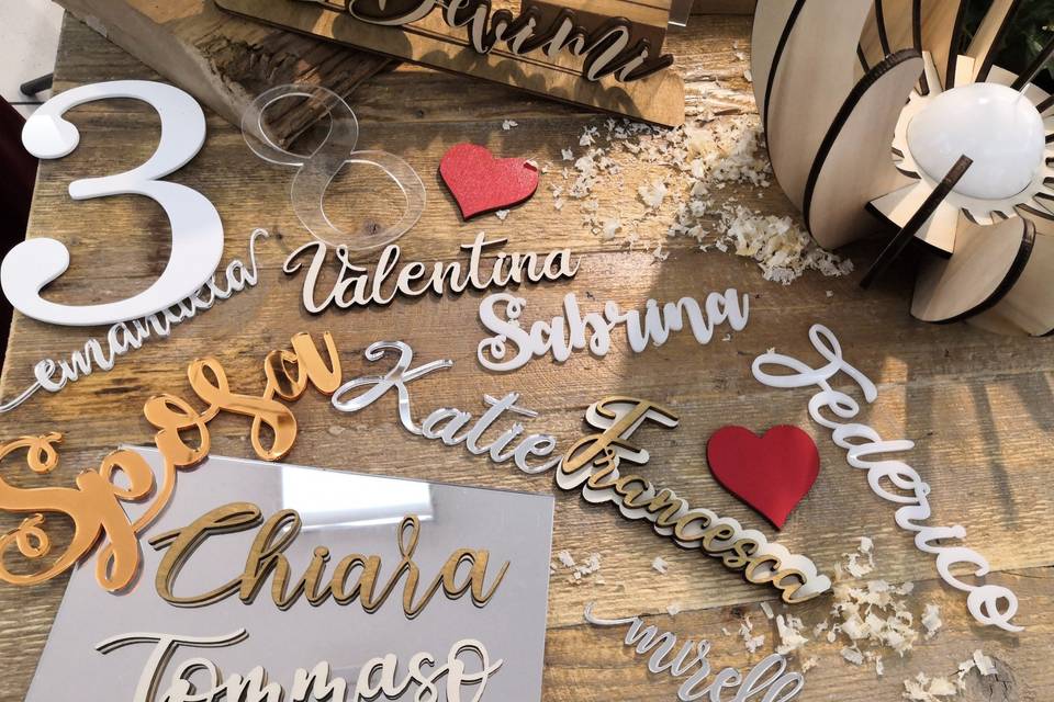 Laser cut names