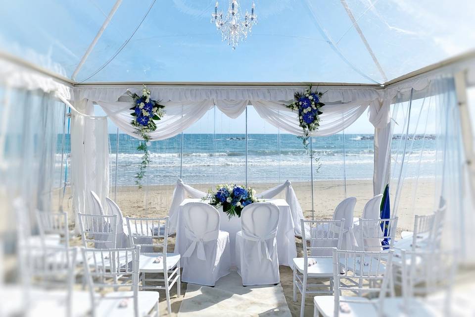 Spiaggia pioggia matrimonio