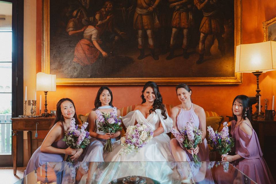 Bride and Bridesmaids