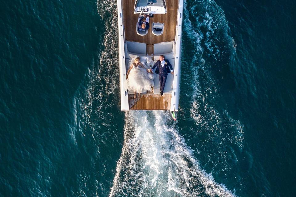 Bride & Groom on the boat