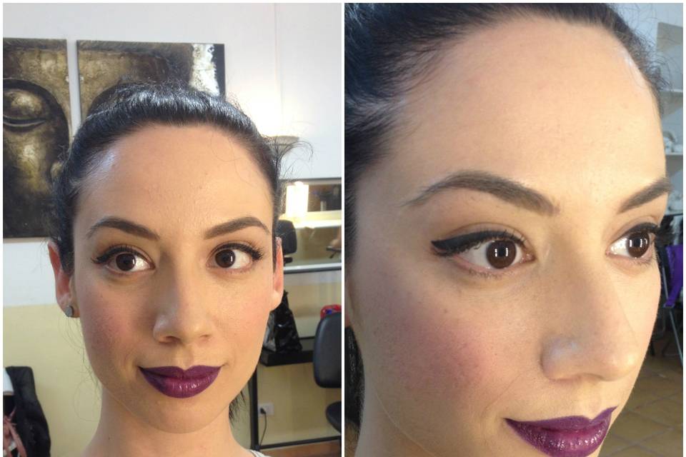 Eyeliner e rossetto