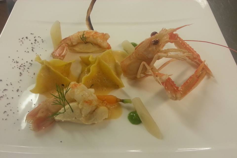 Fagottini con scampi