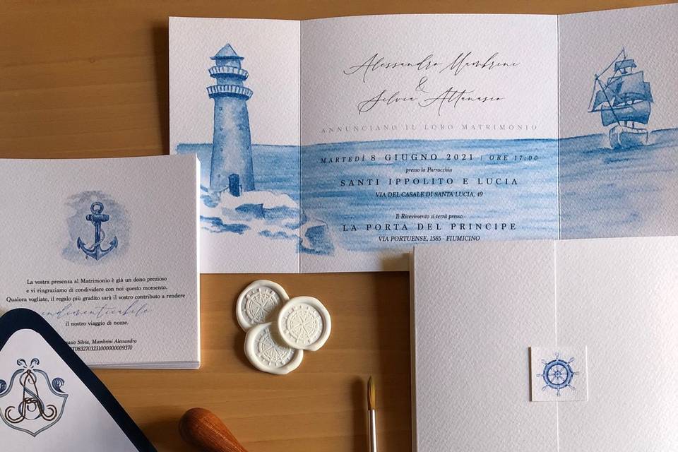 Wedding stationery | tema mare