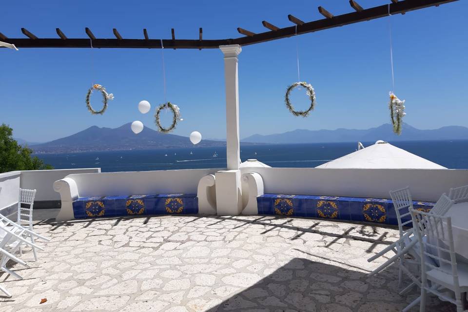 Vista sul golfo di napoli