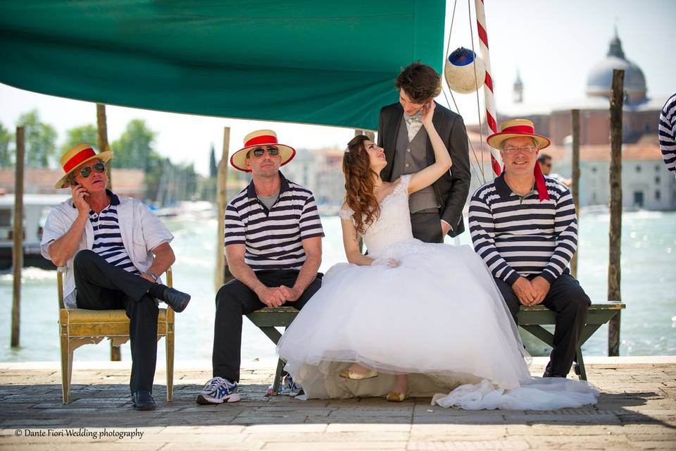 Wedding  a Venezia e i gondoli