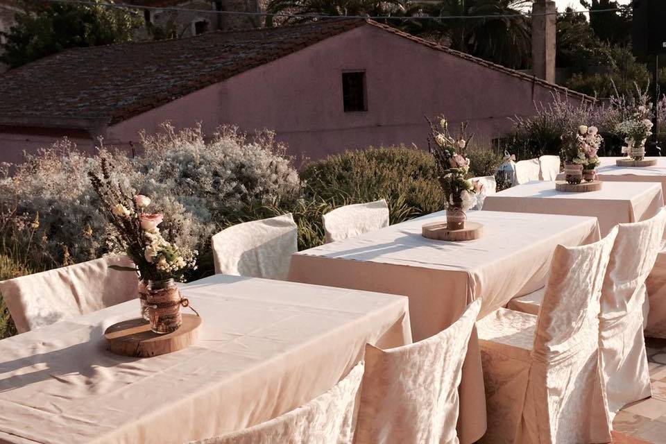 Buffet in terrazza