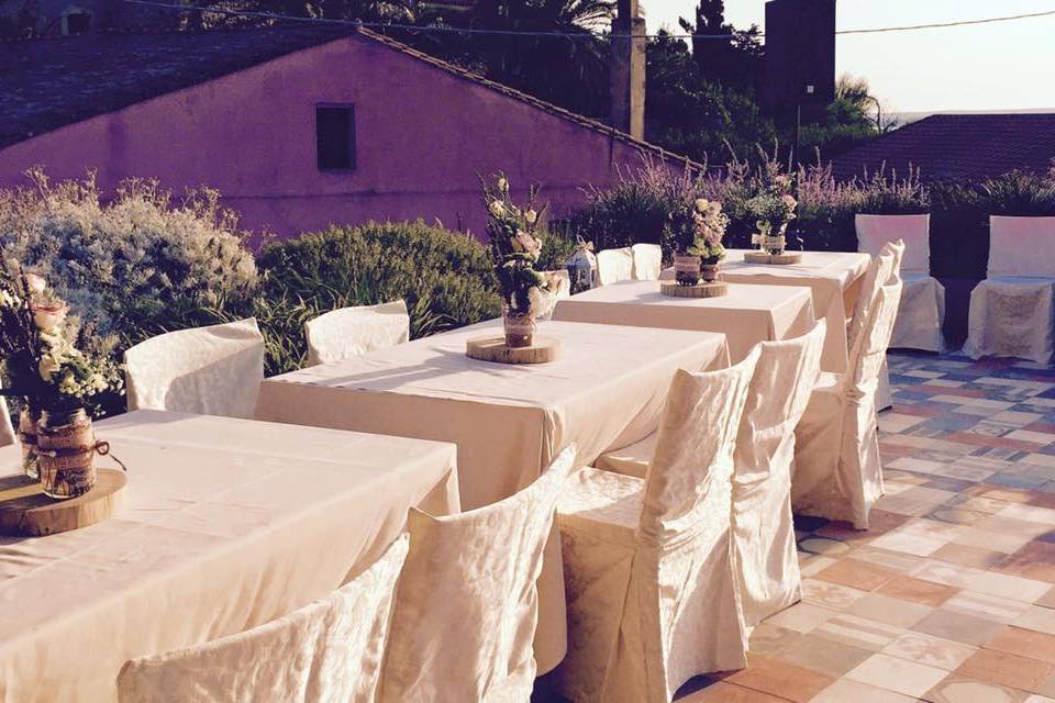 Allestimento terrazza