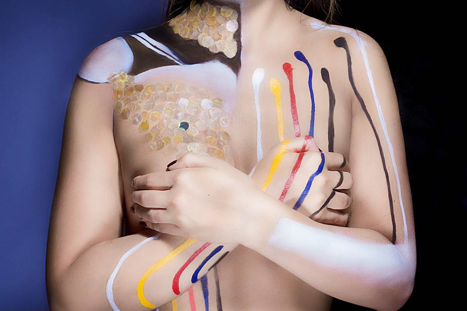 Bodypainting astratto