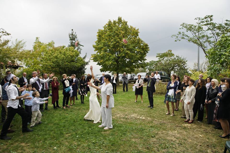 Il lancio del bouquet