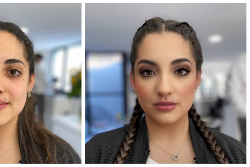 Make up prima e dopo