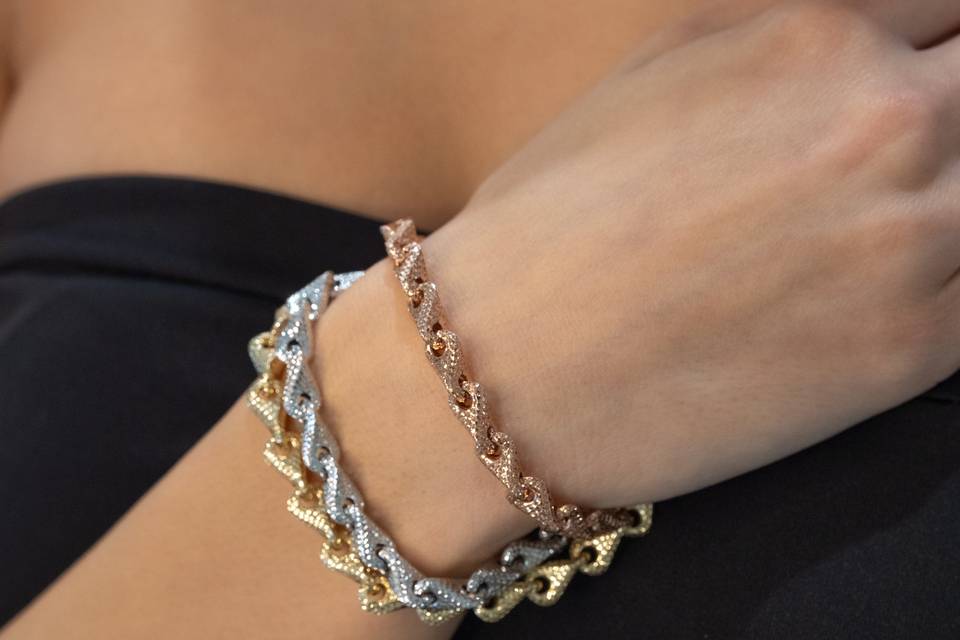 Trio bracciali in oro