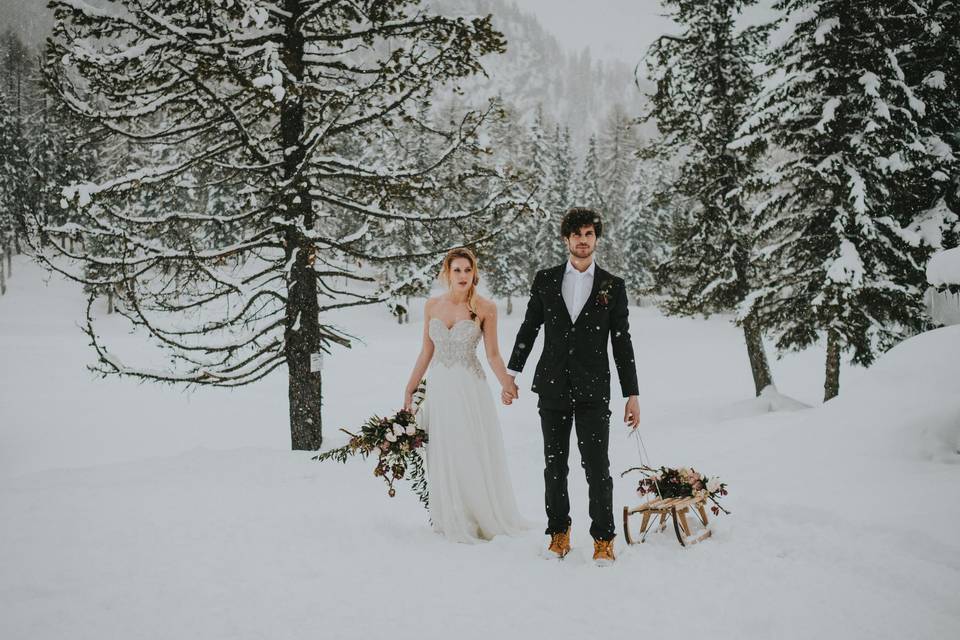 Fotografo matrimonio neve