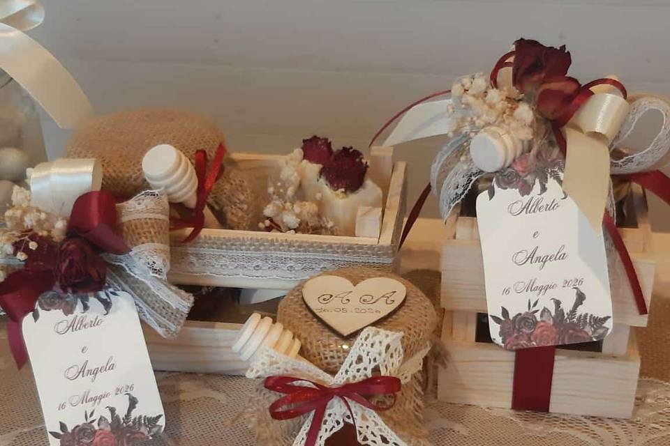 Set di cassettine in legno