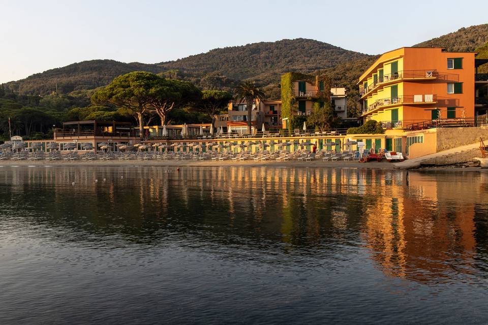 Vista dalla spiaggia