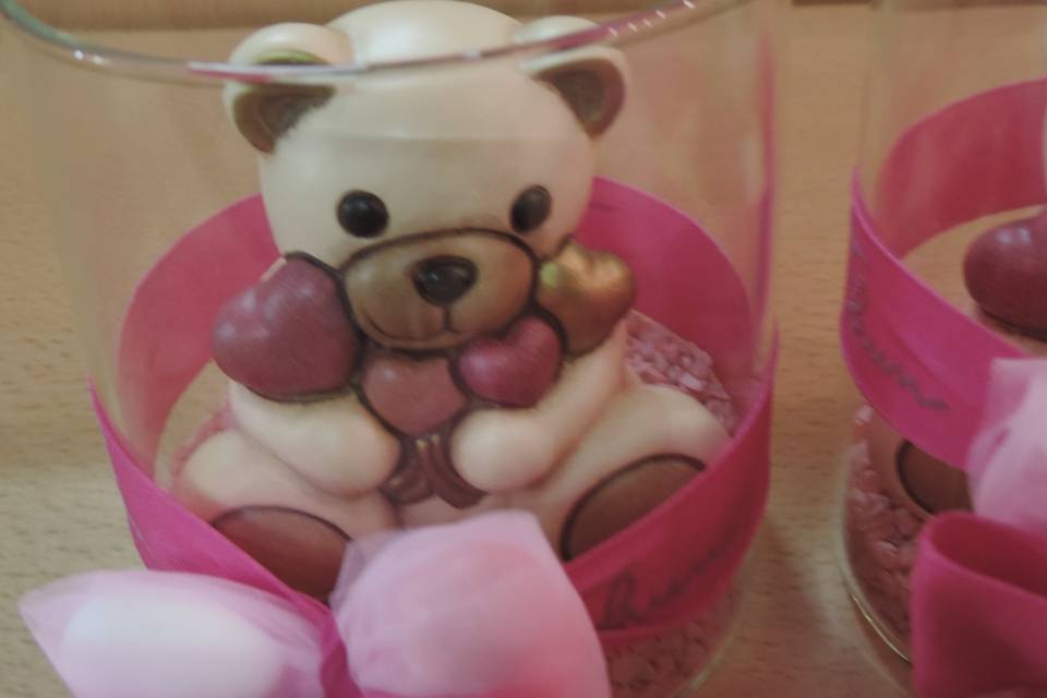 Teddy Thun bomboniera in vaso