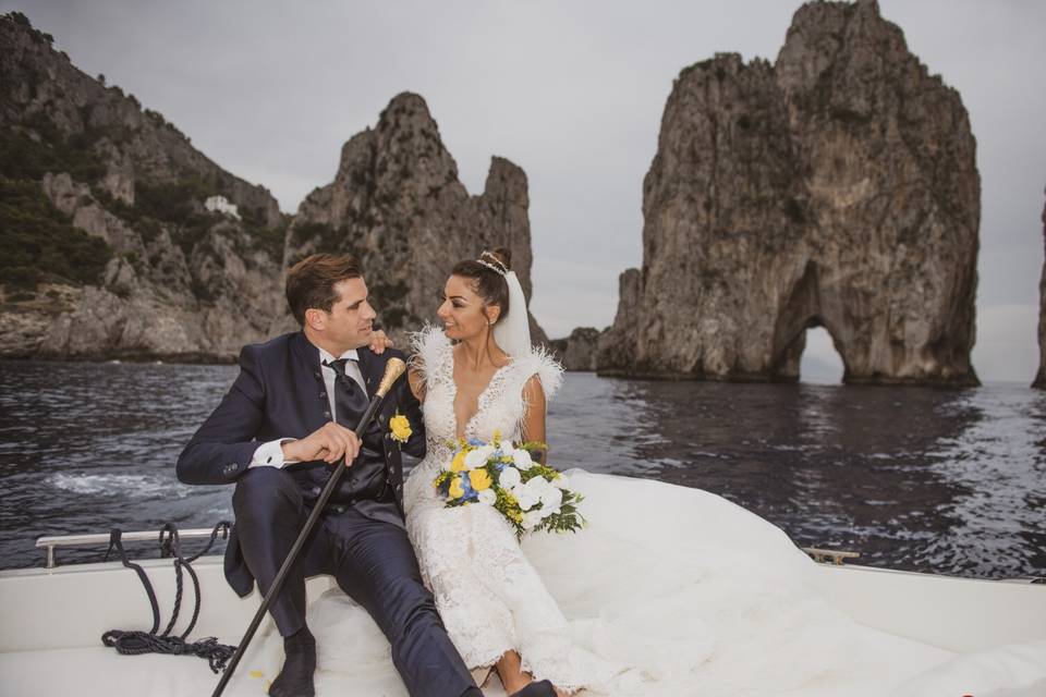 Wedding on the boat Capri