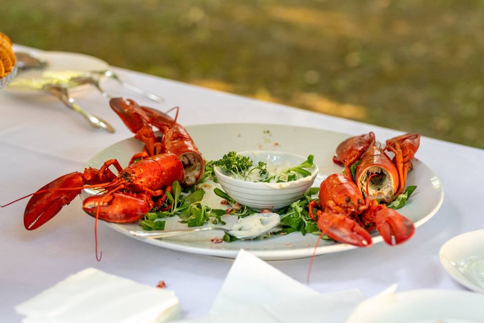 Piatto di crostacei aragosta buffet