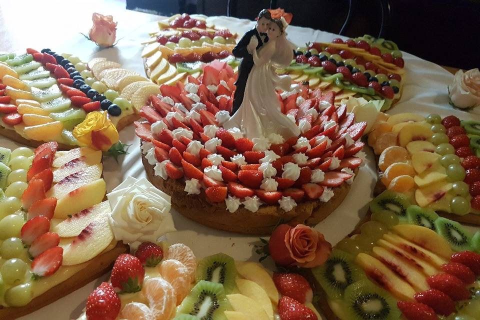 Torta petali di frutta