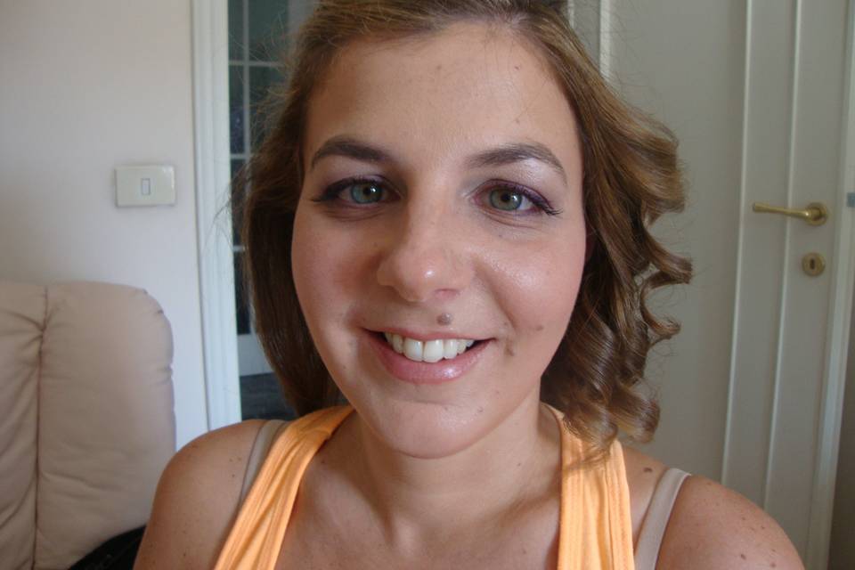 Trucco in viola sposa