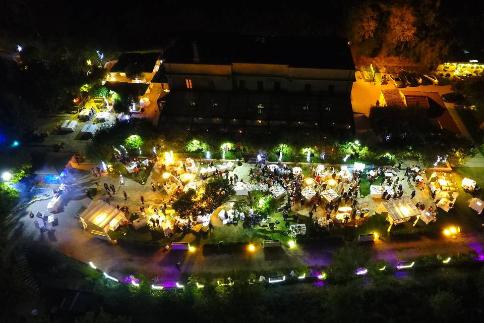 Foto buffet da drone