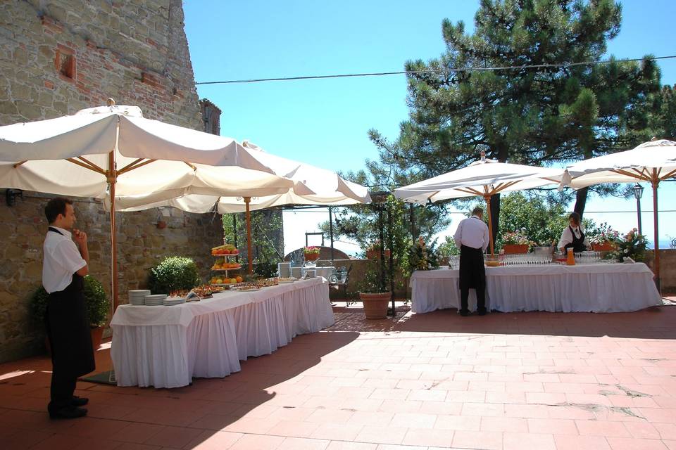 Aperitivo nozze in terrazza