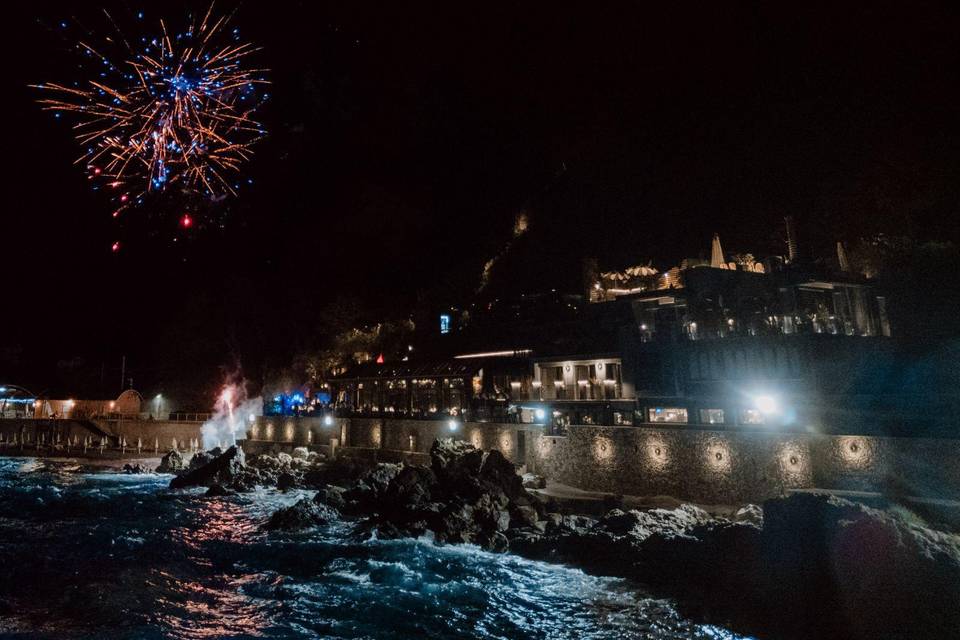 Con i fuochi d'artificio