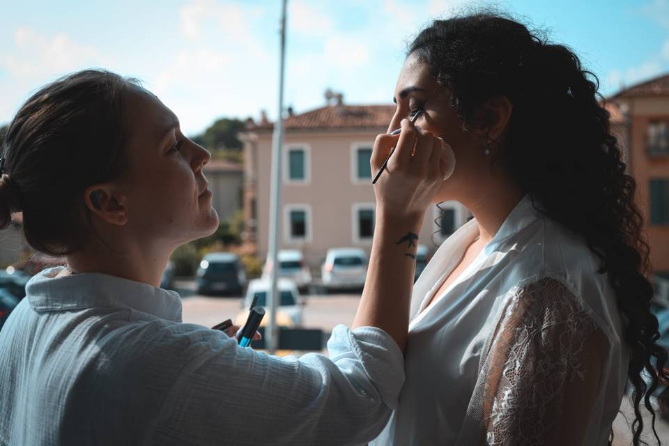 Backstage wedding