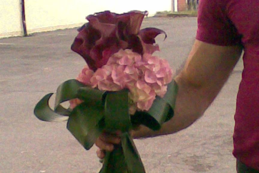 Bouquet calle ortensie